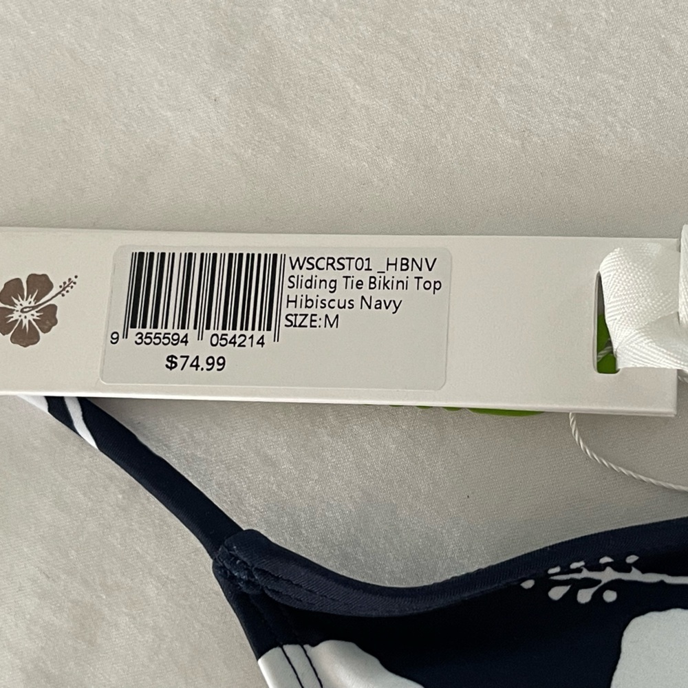 Okanui | NWT | Poseidon Reversible Bikini | Navy & White | Medium - Picture 8 of 11